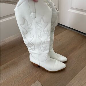 Billini White Heeled Boots